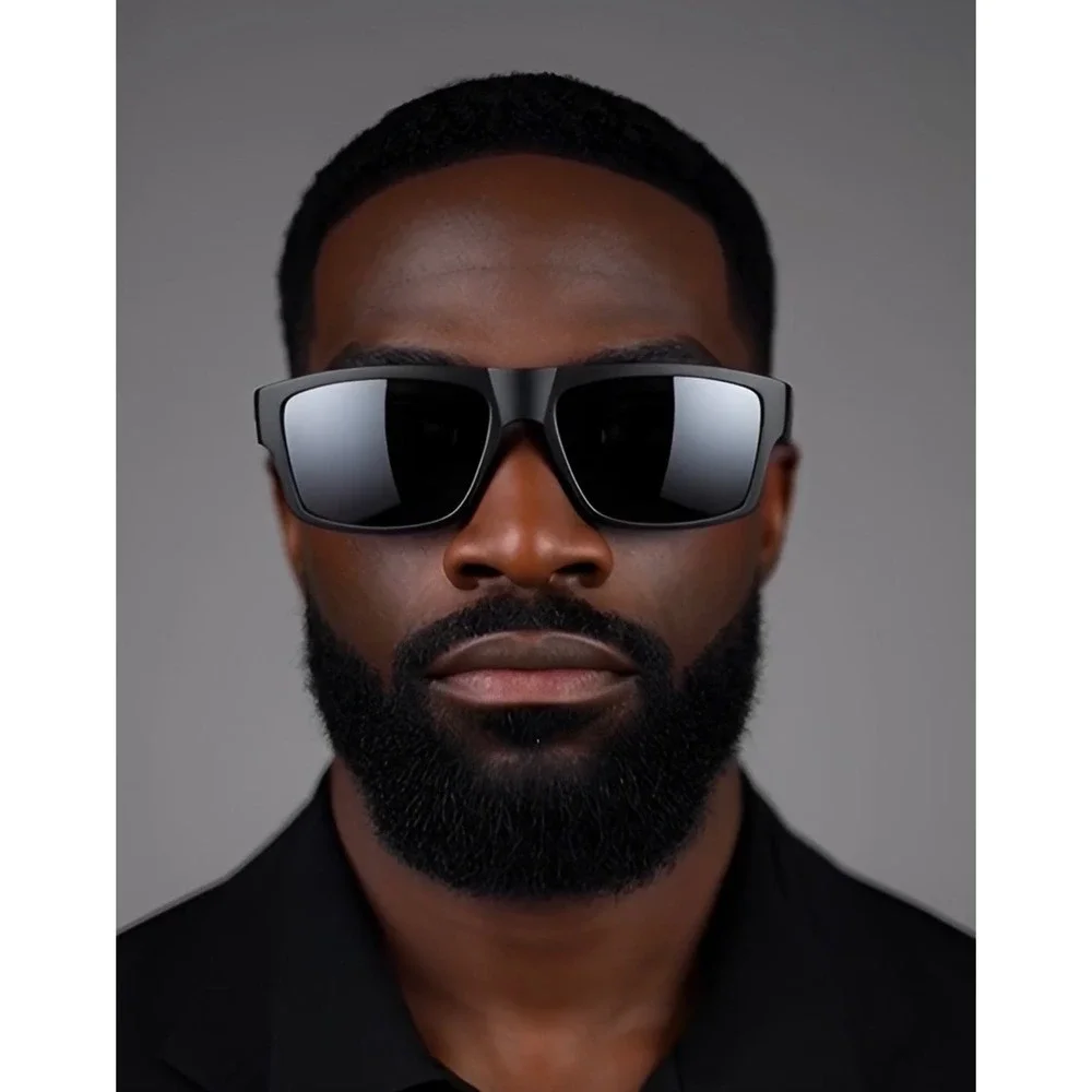Lightweight Shades Mens Polarized Square Sunglasses Hip‎ Hop Dark Black. Lens